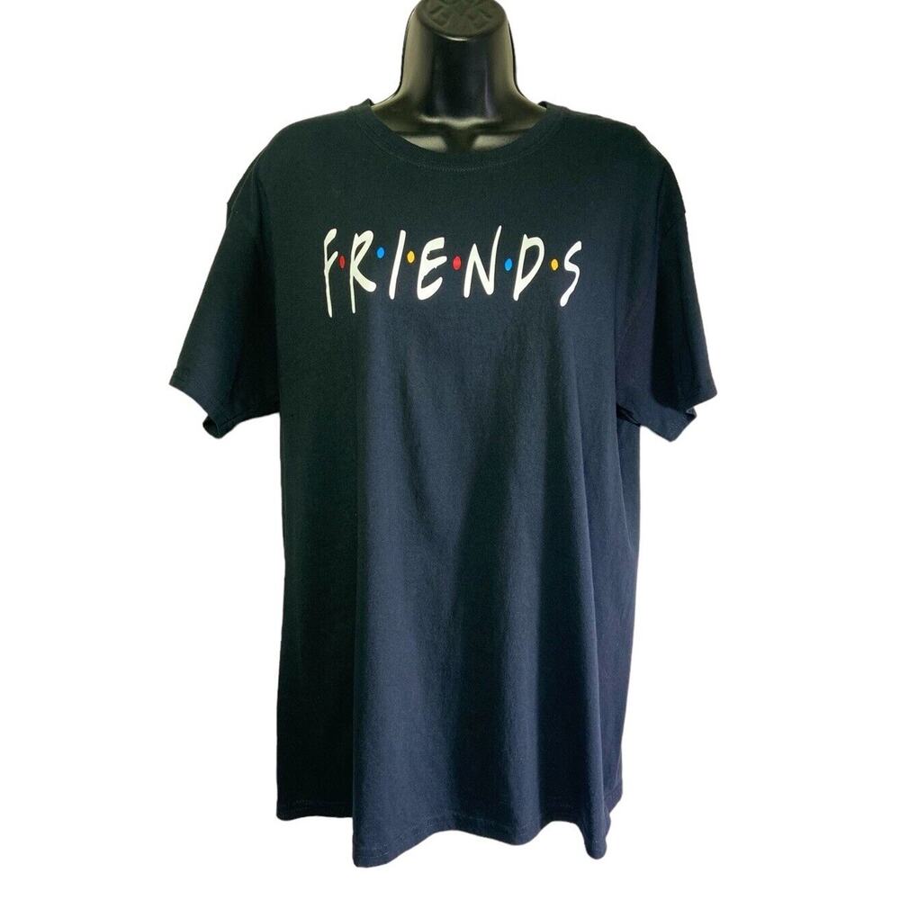 Gildan Heavy Cotton Women Black T-Shirt “Friends” Television 90s Sitcom Sz Large